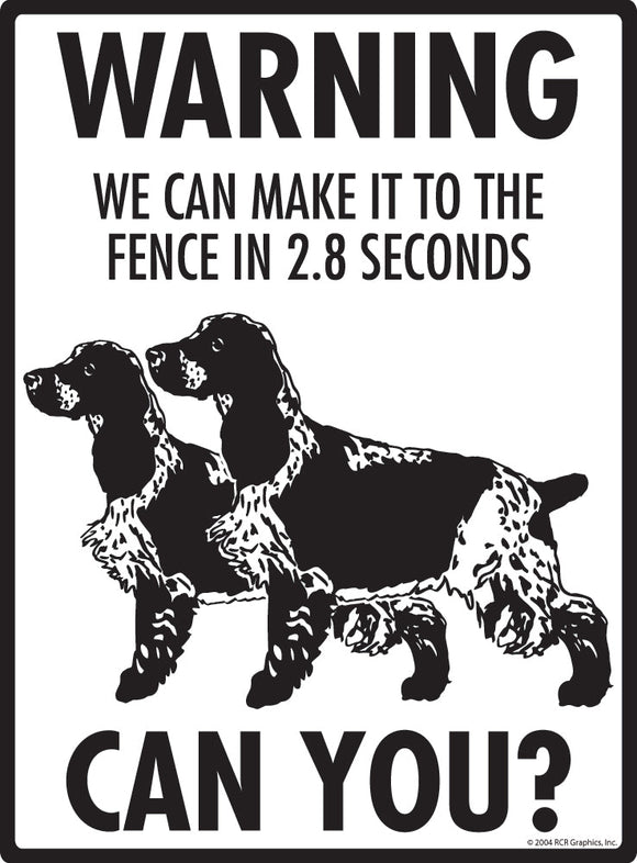 English Cocker Spaniel Make It To Fence or Door Signs (9" x 12")