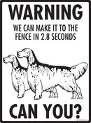 English Setter Make It To Fence or Door Signs (9" x 12")-4