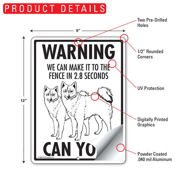 Finnish Spitz! Make It To Fence or Door Signs (9" x 12")
