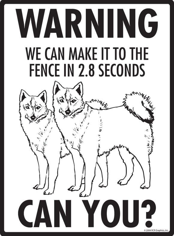 Finnish Spitz! Make It To Fence or Door Signs (9" x 12")