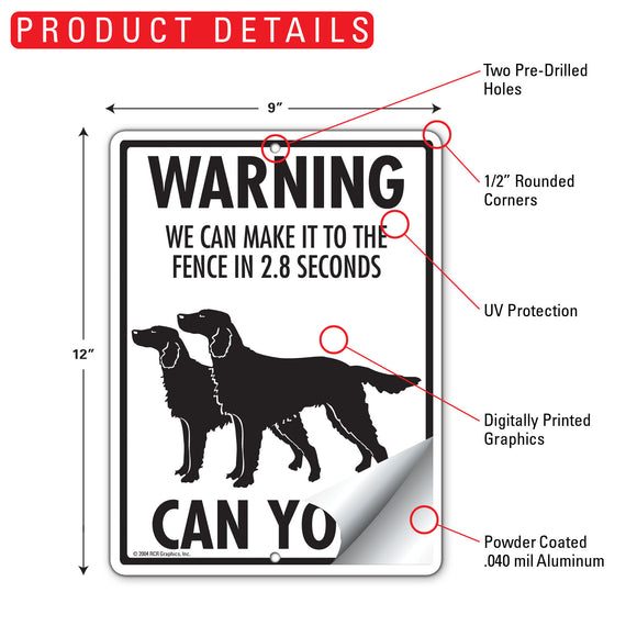 Irish Setter! Make It To Fence or Door Signs (9" x 12")