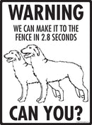Irish Wolfhound Make It To Fence or Door Signs (9" x 12")-4