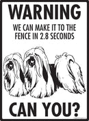 Lhasa Apso Make It To Fence or Door Signs (9" x 12")-4