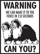Old English Sheepdog Make It To Fence or Door Signs (9" x 12")-4