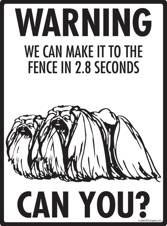 Pekingese Make It To Fence or Door Signs (9" x 12")