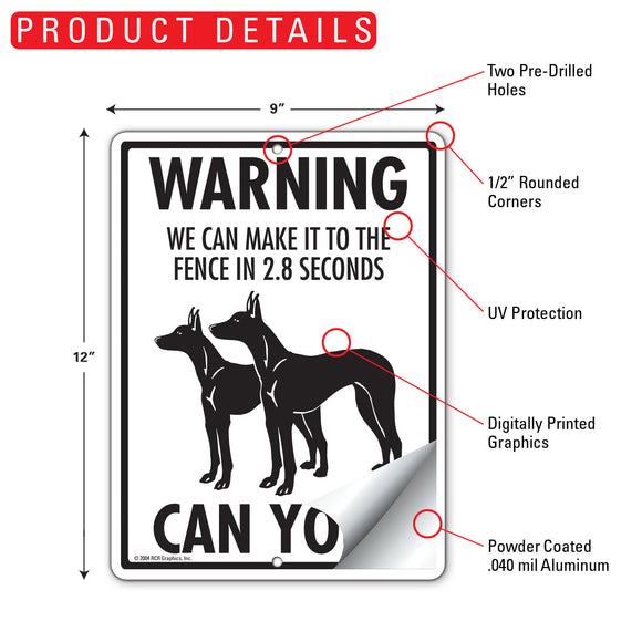 Pharaoh Hound! Make It To Fence or Door Signs (9" x 12")