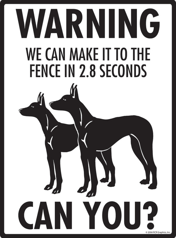 Pharaoh Hound Make It To Fence or Door Signs (9" x 12")