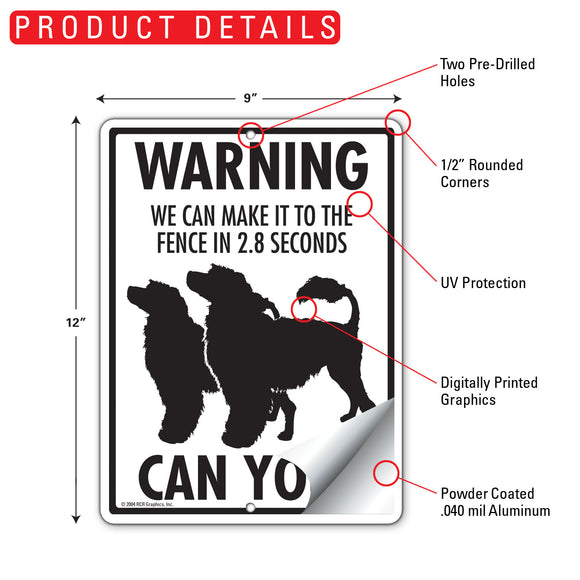 Portuguese Water Dog! Make It To Fence or Door Signs (9" x 12")