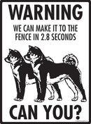 Shiba Inu Make It To Fence or Door Signs (9" x 12")-4