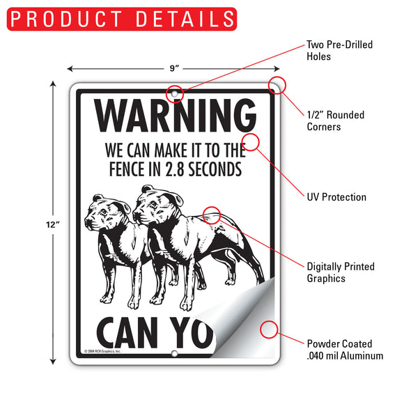 Staffordshire Bull Terrier! Make It To Fence or Door Signs (9" x 12")