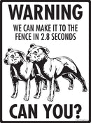Staffordshire Bull Terrier Make It To Fence or Door Signs (9" x 12")-4