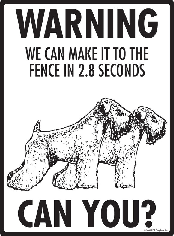 Wheaten Terrier Make It To Fence or Door Signs (9" x 12")