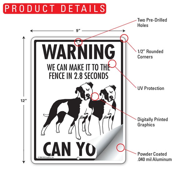 American Bulldog! Make It To Fence or Door Signs (9" x 12")