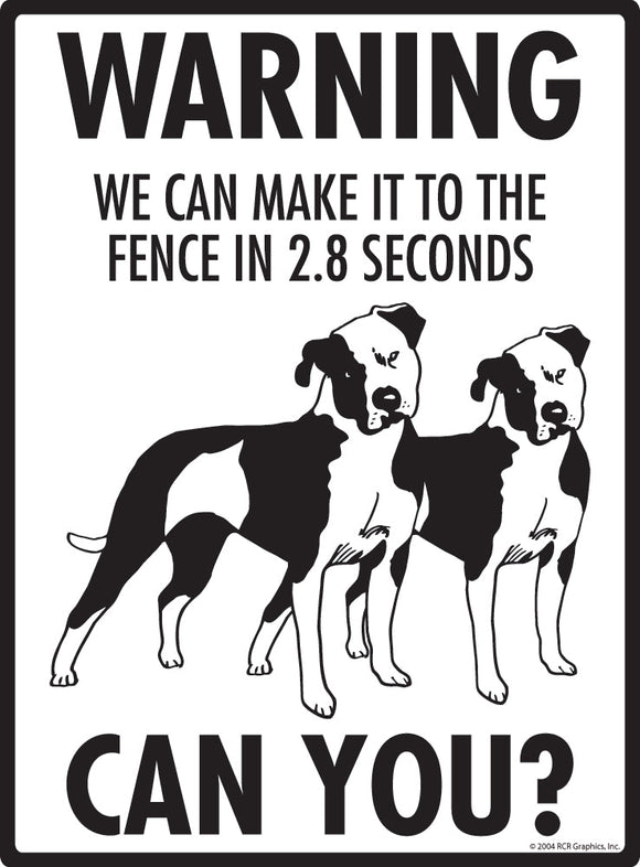 American Bulldog Make It To Fence or Door Signs (9" x 12")