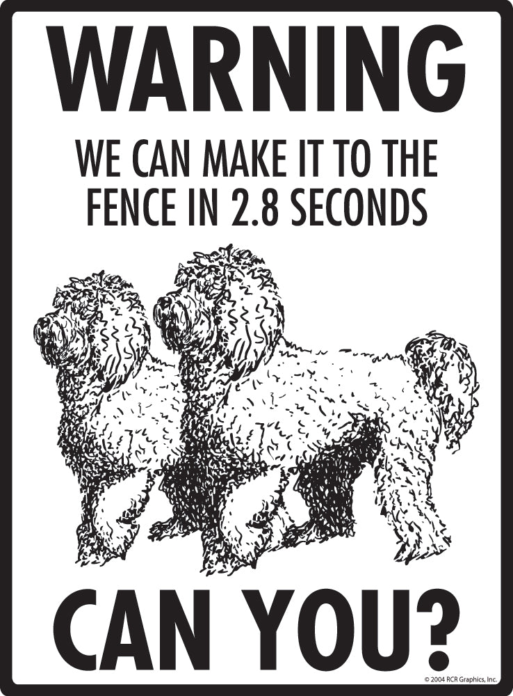 Labradoodle Make It To Fence or Door Signs (9" x 12")