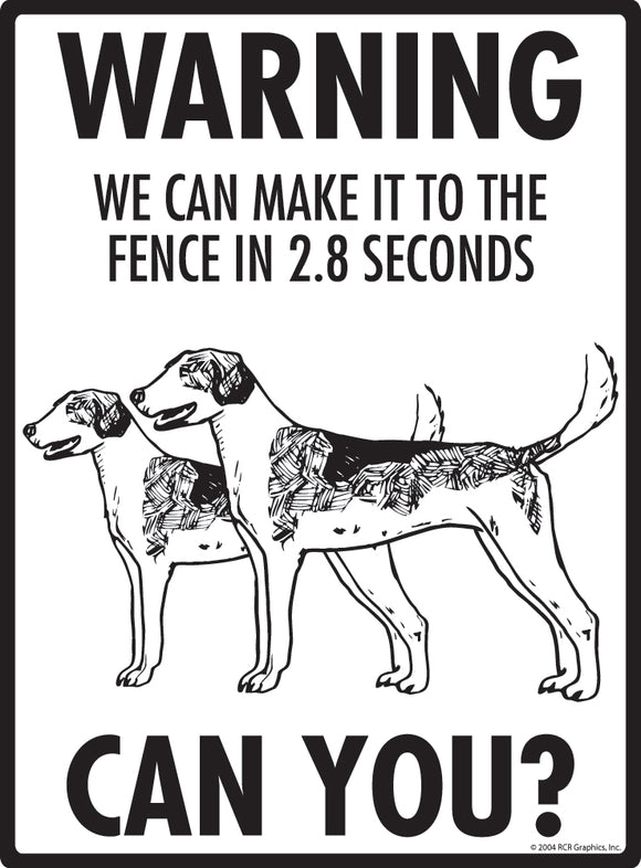 American Foxhound! Make It To Fence or Door Signs (9" x 12")