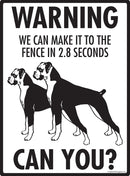 Boxer (Natural Ears) Make It To Fence or Door Signs (9" x 12")-4
