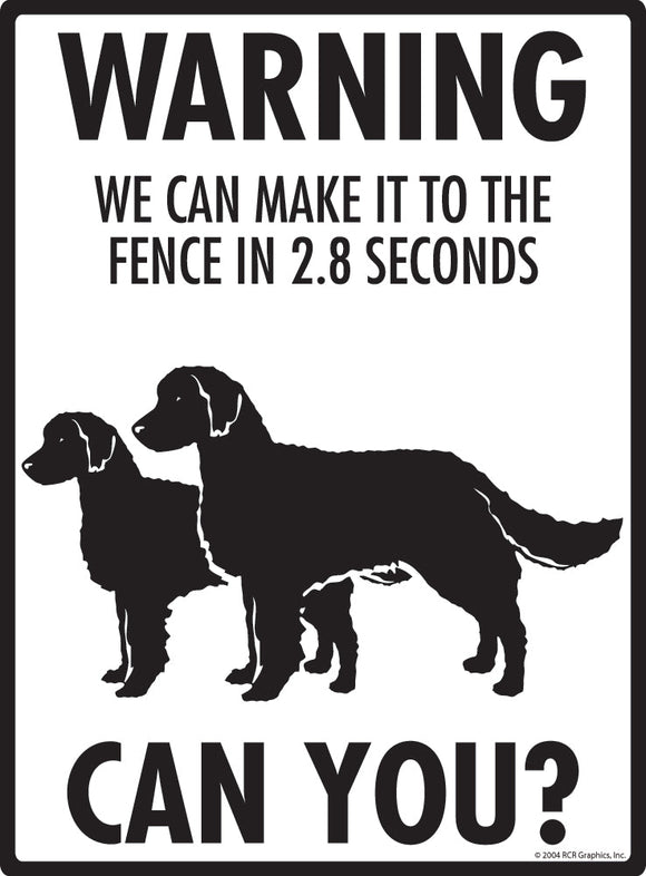 American Water Spaniel Make It To Fence or Door Signs (9" x 12")