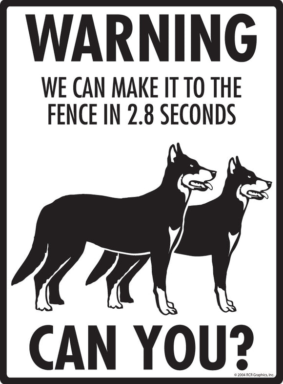 Beauceron Make It To Fence or Door Signs (9" x 12")
