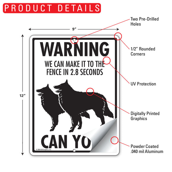 Belgian Sheepdog! Make It To Fence or Door Signs (9" x 12")