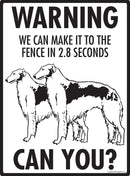 Borzoi Make It To Fence or Door Signs (9" x 12")-4