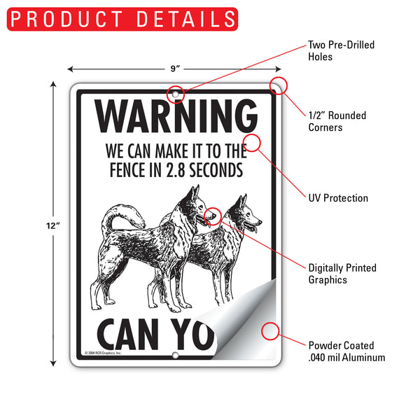 Canaan Dog! Make It To Fence or Door Signs (9" x 12")