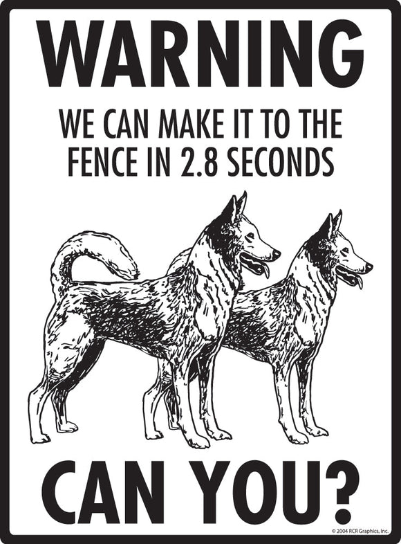 Canaan Dog Make It To Fence or Door Signs (9" x 12")