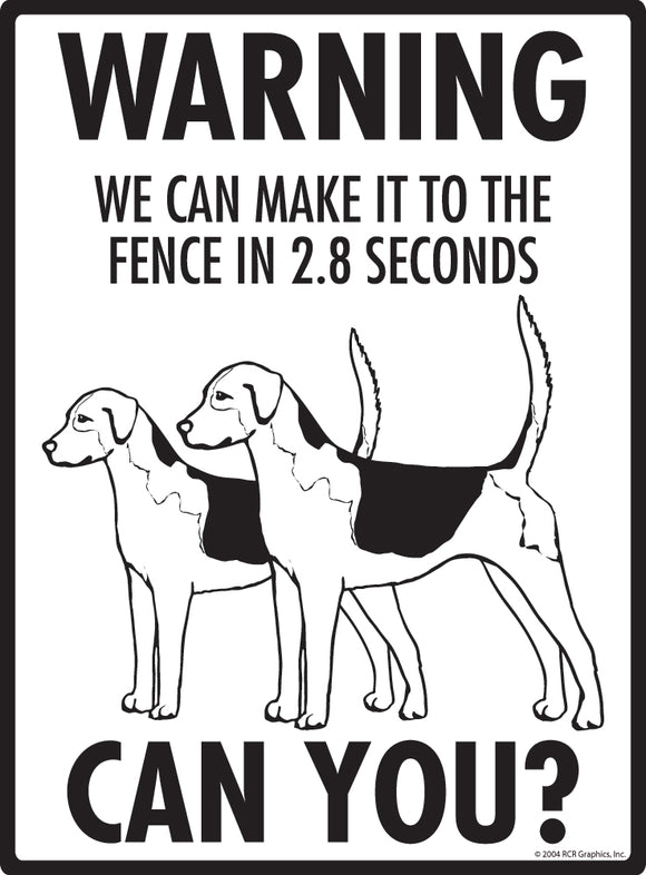 English Foxhound! Make It To Fence or Door Signs (9" x 12")