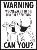 English Foxhound Make It To Fence or Door Signs (9" x 12")-4