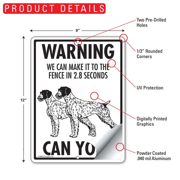 German Wirehaired Pointer! Make It To Fence or Door Signs (9" x 12")