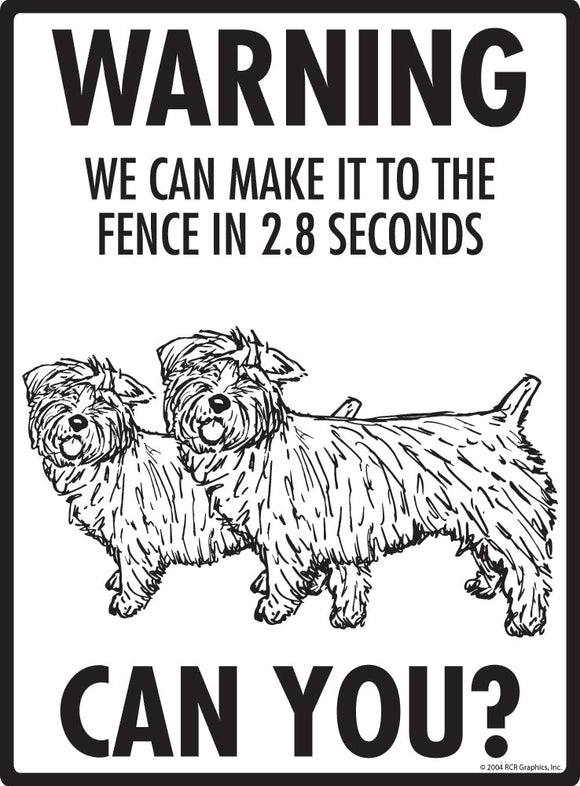 Glen of Imaal Terrier Make It To Fence or Door Signs (9" x 12")