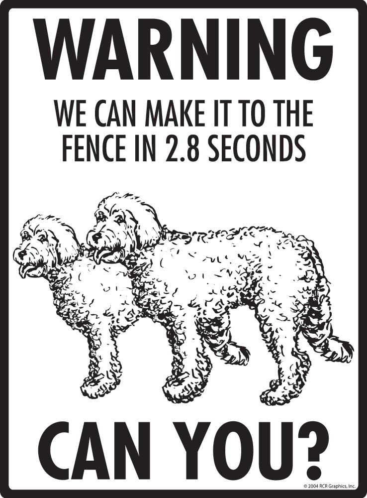Goldendoodle Make It To Fence or Door Signs (9" x 12")