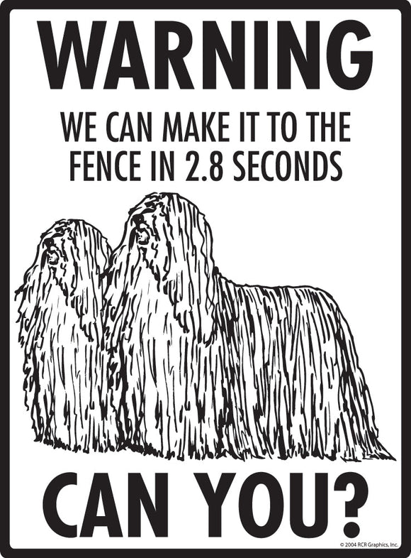 Komondor Make It To Fence or Door Signs (9" x 12")
