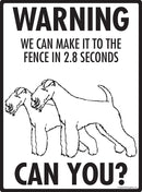 Lakeland Terrier Make It To Fence or Door Signs (9" x 12")-4