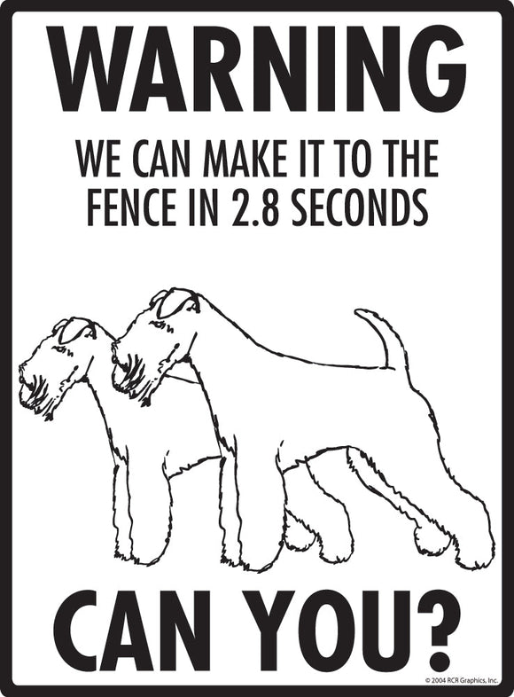 Lakeland Terrier Make It To Fence or Door Signs (9" x 12")