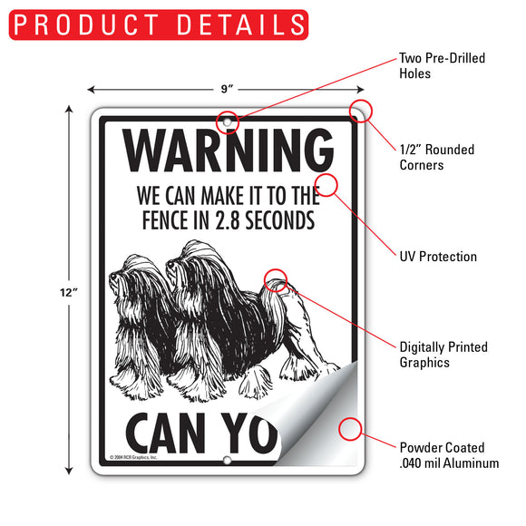Lowchen! Make It To Fence or Door Signs (9" x 12")