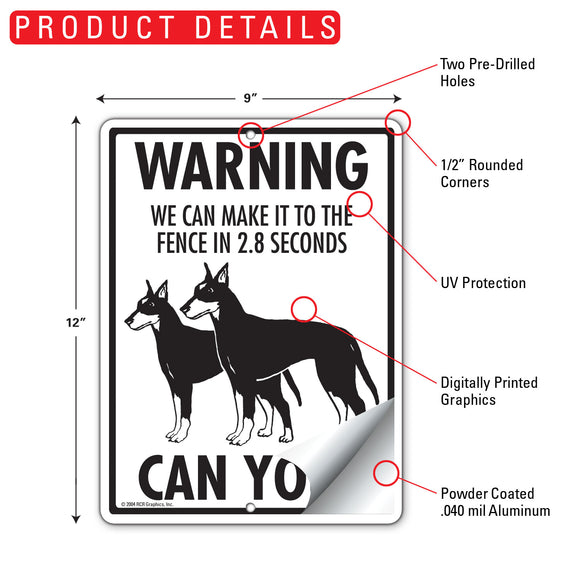 Manchester Terrier! Make It To Fence or Door Signs (9" x 12")