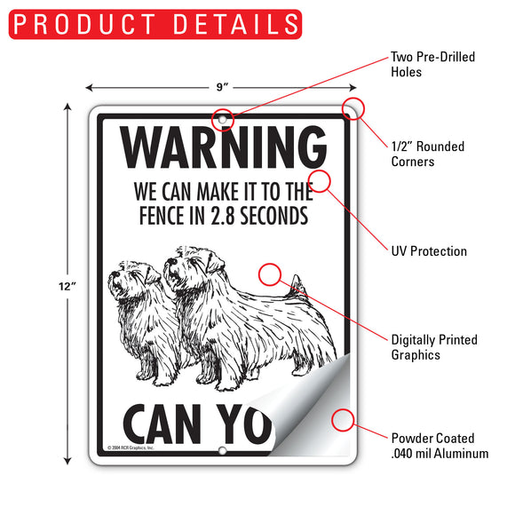 Norfolk Terrier! Make It To Fence or Door Signs (9" x 12")