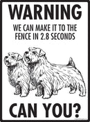 Norfolk Terrier Make It To Fence or Door Signs (9" x 12")-4