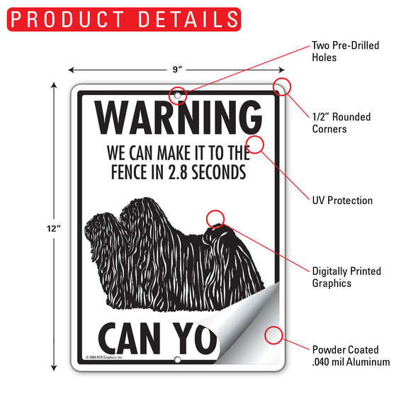 Puli! Make It To Fence or Door Signs (9" x 12")