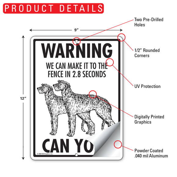 Scottish Deerhound! Make It To Fence or Door Signs (9" x 12")