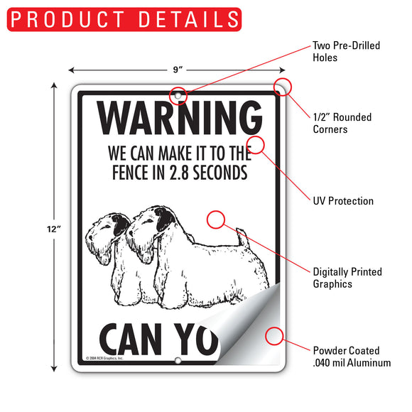 Sealyham Terrier! Make It To Fence or Door Signs (9" x 12")