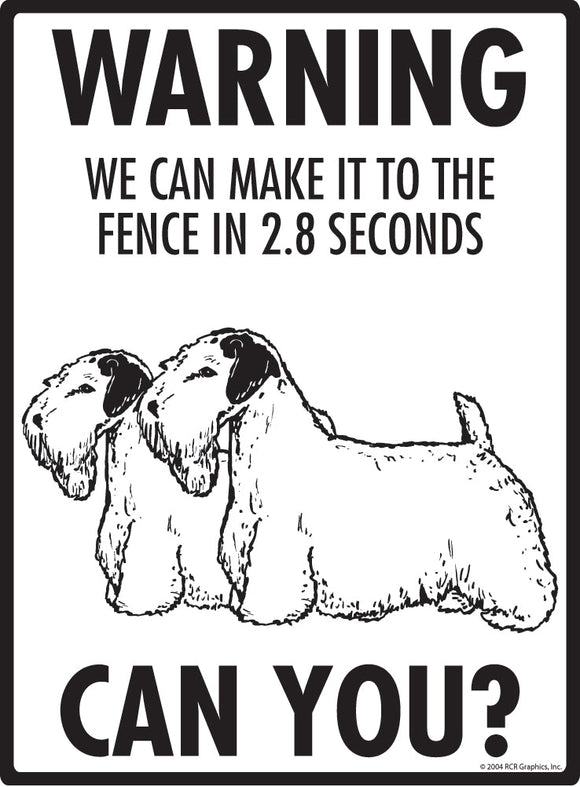 Sealyham Terrier Make It To Fence or Door Signs (9" x 12")