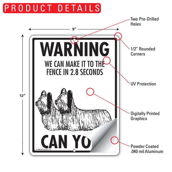 Skye Terrier! Make It To Fence or Door Signs (9" x 12")
