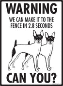 Toy Fox Terrier Make It To Fence or Door Signs (9" x 12")-4