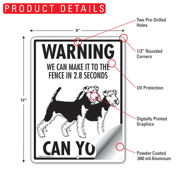 Welsh Terrier! Make It To Fence or Door Signs (9" x 12")