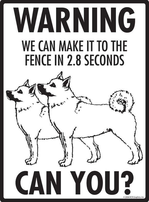 Norwegian Buhund! Make It To Fence or Door Signs (9" x 12")