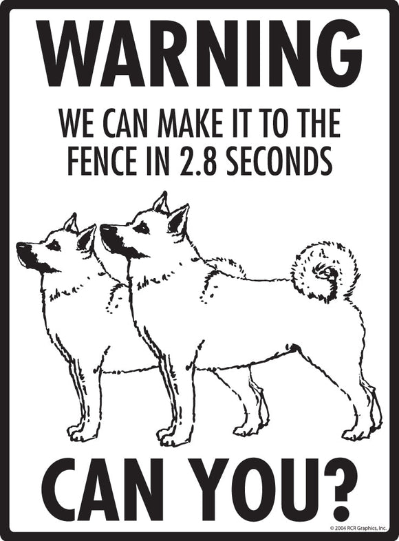 Norwegian Buhund Make It To Fence or Door Signs (9" x 12")