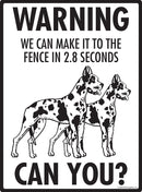 Harlequin Great Dane! Make It To Fence or Door Signs (9" x 12")-3
