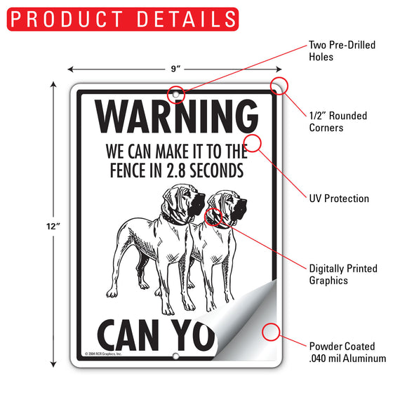 Tosa Inu! Make It To Fence or Door Signs (9" x 12")